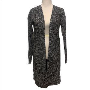 Leo & Nicole | Black & White Knit Long Sleeve Cardigan